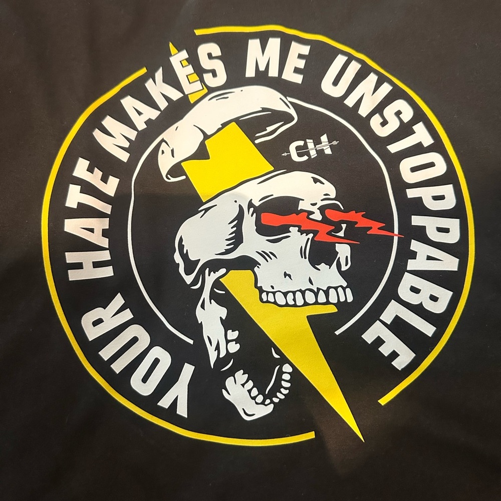 Cameron Hanes Black Graphic Tee - Your Hate Makes Me Unstoppable 2XL